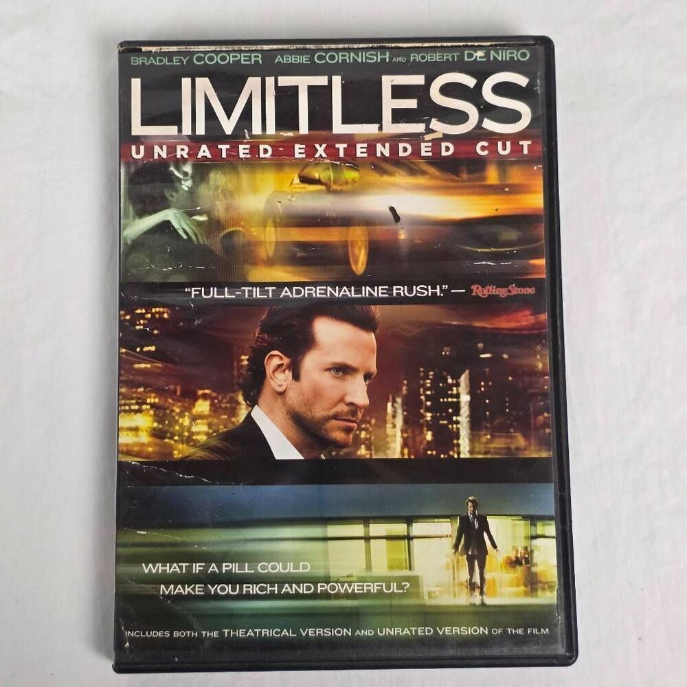 Limitless Unrated Extended Cut DVD Bradley Cooper